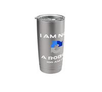 I Am Not A Robot Or Am I? Funny Computer Geek Tech AI Future Stainless Steel Insulated Tumbler