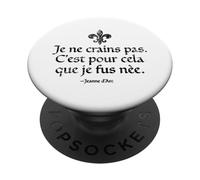 I Am Not Afraid I Was Born To Do This Joan of Arc Black Aged PopSockets Adhesive PopGrip