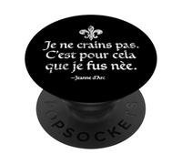 I Am Not Afraid I Was Born To Do This Joan of Arc White Aged PopSockets Adhesive PopGrip