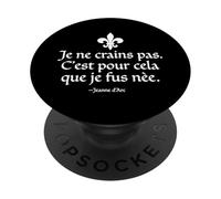 I Am Not Afraid I Was Born To Do This Joan of Arc White Ink PopSockets Adhesive PopGrip