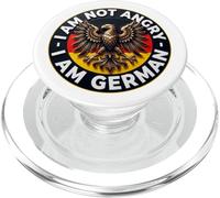 I am not angry I am German - Humor & Funny Germany Flag PopSockets PopGrip for MagSafe