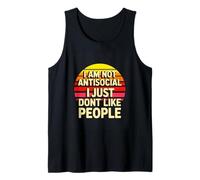 I Am Not Antisocial I Just Dont Like People Retro Tank Top