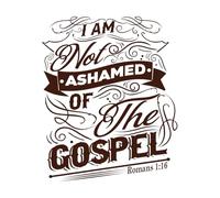 i am not Ashamed of The Gospel Fine Carving Decals 49.2x59.9cm Easy Installation Coffee