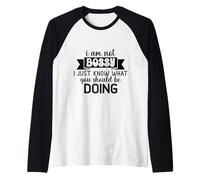 I Am Not Bossy I Just Know What You Should Be Doing Funny Raglan Baseball Tee