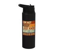 I Am Not Bossy I Just Know What You Should Be Doing Funny Stainless Steel Insulated Water Bottle