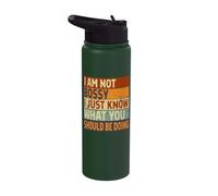 I Am Not Bossy I Just Know What You Should Be Doing Funny Stainless Steel Insulated Water Bottle