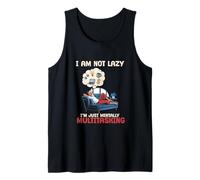 I Am Not Lazy Im Just Mentally Multitasking Funny Lazy Guy Tank Top