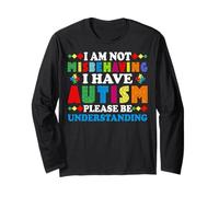 i am not Misbehaving Have Autism Awareness Autistic Kids Long Sleeve T-Shirt
