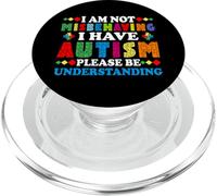 i am not misbehaving have autism awareness autistic kids PopSockets PopGrip for MagSafe