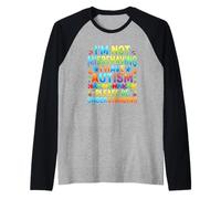 I Am Not Misbehaving I Have Autism Understanding Raglan Baseball Tee