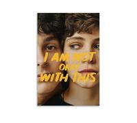 I Am Not Okay with Film This Growing Up Black Comedy Retro TV Series Poster Wall Art Canvas Aesthetic Cover Poster Vintage Music And Movies Decorative Painting for Living Room Bed Room 12x18inch(30x45