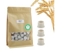 [ I AM NOT PLASTIC ] Biodegradable Tattoo Ink Cup DISCOVER 100Pcs ECO Friendly Caps with Base for Hold Ink Pigments Supplies (BIO-FBC20)