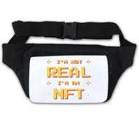 I Am Not Real I Am NFT Retro Pixel Art Waist Bag Fanny Pack White