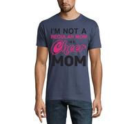 I Am Not Regular Mom I Am A Cheer Mom Crew Neck Cotton Men's T-Shirt Denim Medium