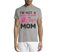 I Am Not Regular Mom I Am A Cheer Mom Crew Neck Cotton Men's T-Shirt Gray XX-Large