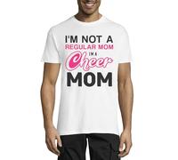 I Am Not Regular Mom I Am A Cheer Mom Crew Neck Cotton Men's T-Shirt White XX-Large