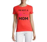I Am Not Regular Mom I Am A Cheer Mom Crew Neck Cotton Women's T-Shirt Red Large