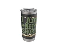 I Am Not Short Leprechaun Size Funny Saint Patrick Day Stainless Steel Insulated Tumbler