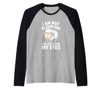 I Am Not Sleeping I Am Just Resting My Eyes Funny Sheep Raglan Baseball Tee