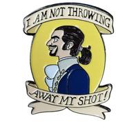 I Am Not Throwing Away My Shot! Hamilton Broadway Musical Theater Alexander Lafayette 1.2" Enamel Pin, 3.05 cm, Enamel, enamel