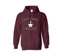 I Am Not Throwing Away My Shot Wine Medium Hoodie | Inspirational Quote Hoodie | Motivational Graphic Sweatshirt | Unisex Wine Pullover Hoodie for Men & Women | Broadway Fan Gift Idea