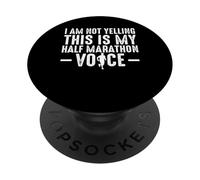 I Am Not Yelling This Is My Half Marathon 13.1 Runner Voice PopSockets Adhesive PopGrip
