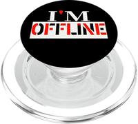I AM OFFLINE BUSY TOUCHING GRASS : LARGE BOLD Graphic Text PopSockets PopGrip for MagSafe