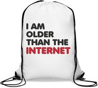 I Am Older Than The Internet Gym Sack Casual Drawstring Bag White