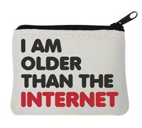 I Am Older Than The Internet Neoprene Coin Purse Pouch 10x11cm White