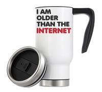 I Am Older Than The Internet Vacuum Insulated Thermal Travel Coffee Mug 480ml White
