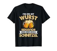 I am on My Sausage Behaviour and do not give a Cutlet Value Graphic T-Shirt, Men, Black, L
