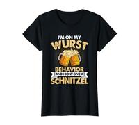 I am on My Sausage Behaviour and do not give a Cutlet Value Graphic T-Shirt, Women, Black, L