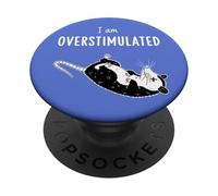 I Am Overstimulated Possum Funny Cute Animal Saying PopSockets Adhesive PopGrip