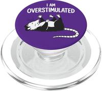 I Am Overstimulated Possum Funny Cute Animal Saying PopSockets PopGrip for MagSafe