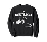 I Am Overstimulated Possum Funny Cute Animal Saying Sweatshirt