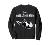 I Am Overstimulated Possum Funny Cute Animal Saying Sweatshirt