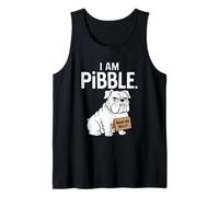 I am Pibble Dog Puppy Wash Clean My Belly Meme Pit Bull Dog Tank Top