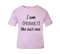 I am Probably The Last one [BBY6] Short Sleeve Cotton Toddler t Shirt, 2-3 Years, Pastel Pink