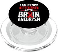 I Am Proof Brain Aneurysm Awareness Survivor PopSockets PopGrip for MagSafe
