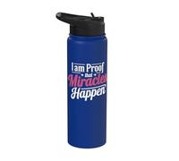 I Am Proof that Miracles Happen Stainless Steel Insulated Water Bottle