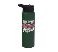 I Am Proof that Miracles Happen Stainless Steel Insulated Water Bottle