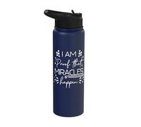 I Am Proof That Miracles Happen Stainless Steel Insulated Water Bottle