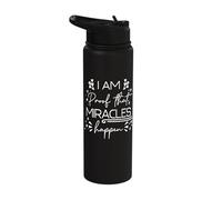 I Am Proof That Miracles Happen Stainless Steel Insulated Water Bottle