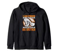 I Am Proud Being Big Brother Vintage Xmas For Grandpa Dad Zip Hoodie