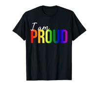 I am Proud LGBTQ Rainbow Flag Shirt T-Shirt