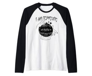 I AM PSYCHIC PREDICT YOU'RE READING SHIRT Crystal Ball Meme Raglan Baseball Tee