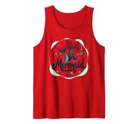 I Am Really A Mermaid: Whimsical Ocean Fantasy Tank Top, Men, Red, Medium