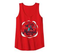 I Am Really A Mermaid: Whimsical Ocean Fantasy Tank Top, Women, Red, Medium