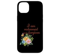 I Am Redeemed and Forgiven - Floral Christian Faith Case for iPhone 14 Plus