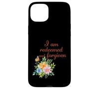 I Am Redeemed and Forgiven - Floral Christian Faith Case for iPhone 15 Plus